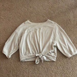 Striped tie sweater from Anthropologie